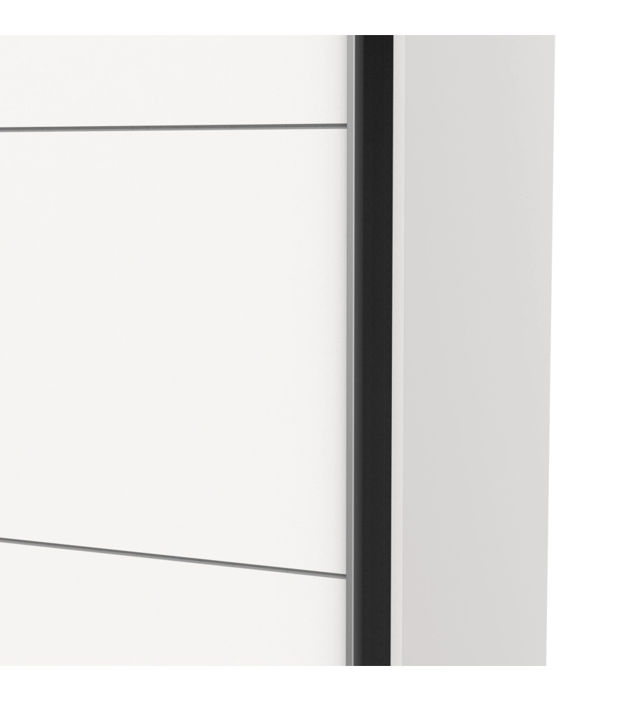 ARMADIO "GHOST" BIANCO CON ANTE SCORREVOLI, 194X59X203 CM